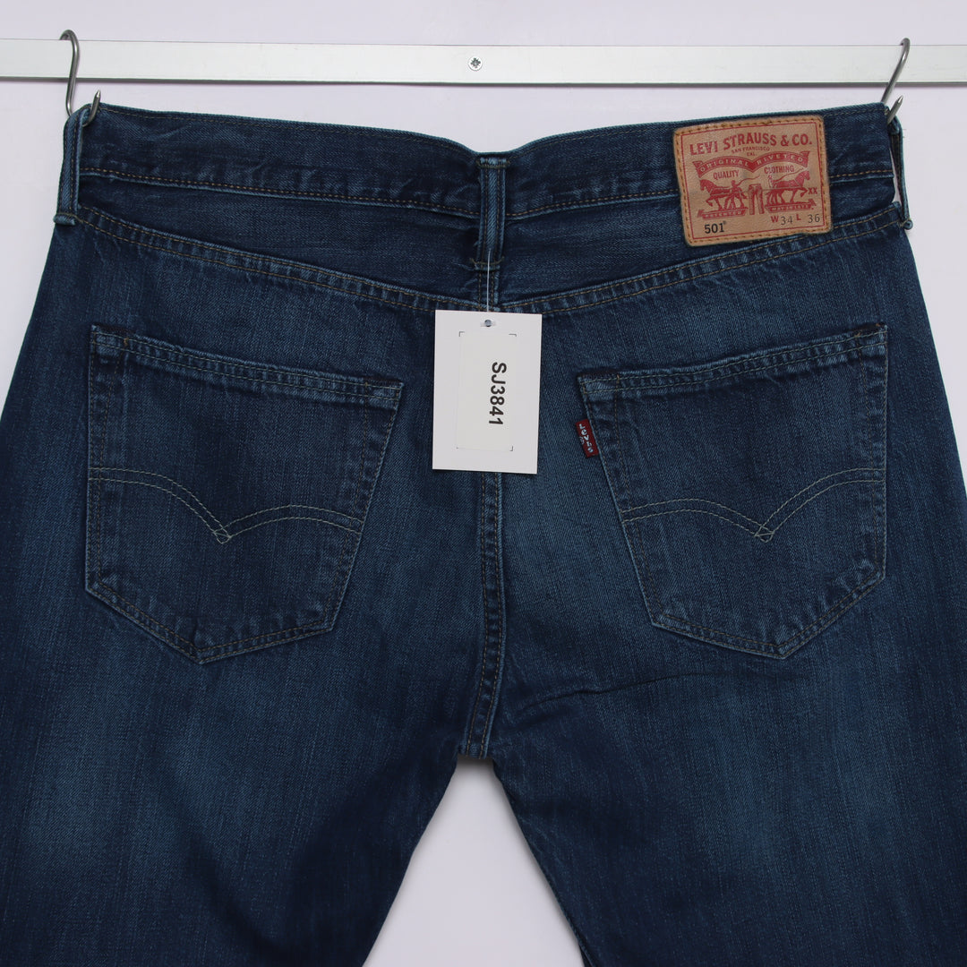 Levi's 501 regular fit W34 L36 jeans in denim da uomo