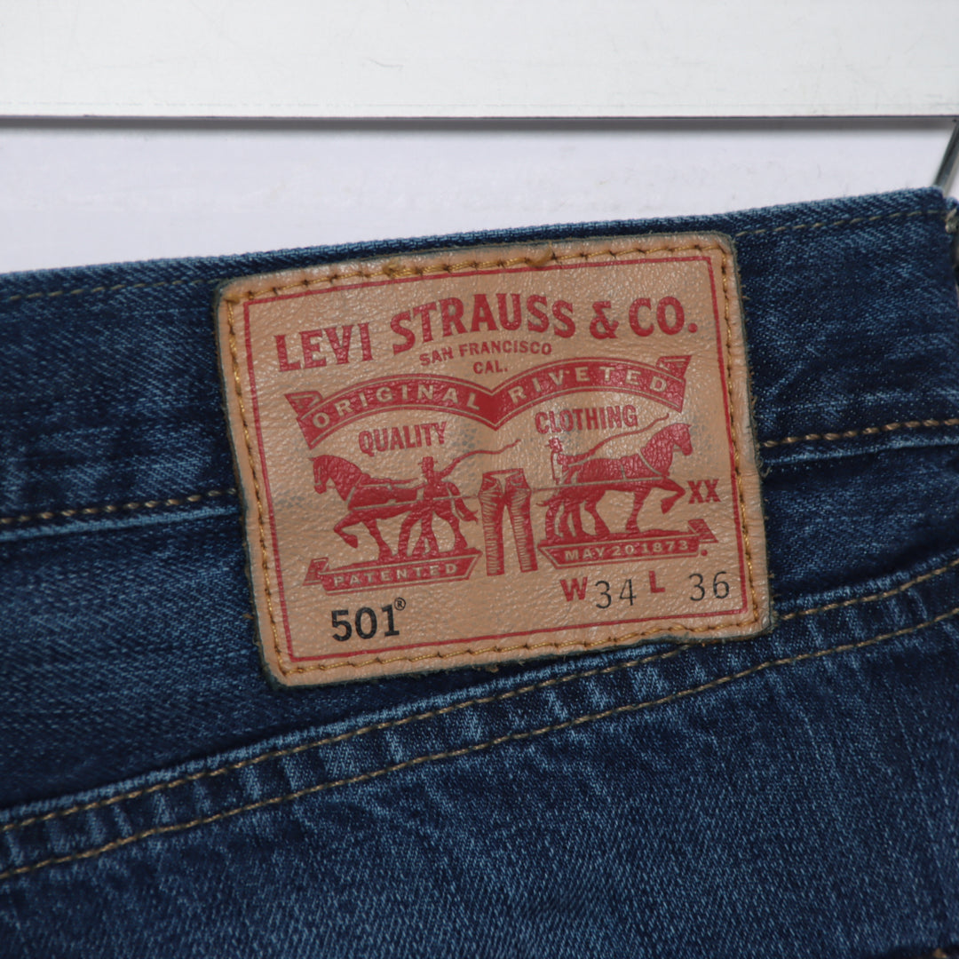 Levi's 501 regular fit W34 L36 jeans in denim da uomo