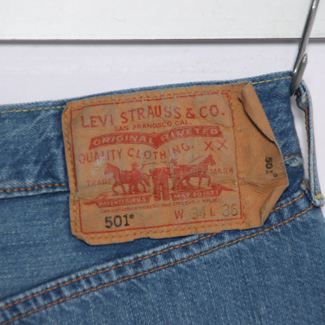 Levi's 501 regular fit W34 L36 jeans in denim da uomo