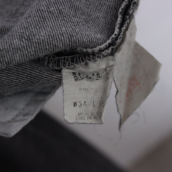 Levi's 501 regular fit W34 L36 jeans in denim grigio da uomo made in USA