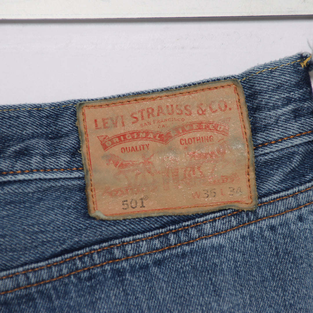 Levi's 501 regular fit W36 L34 jeans in denim da uomo