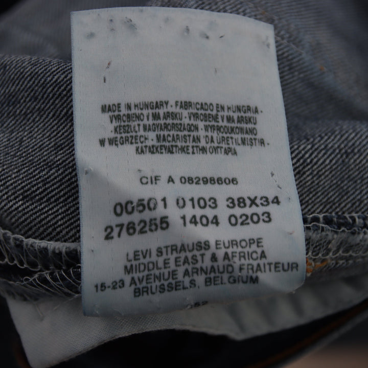 Levi's 501 regular fit W38 L34 jeans vintage in denim da uomo