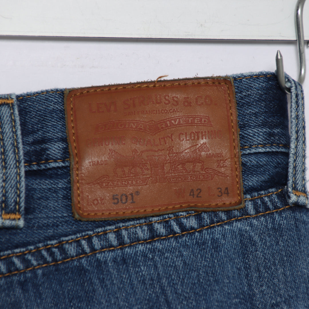 Levi's 501 regular fit W42 L34 jeans in denim da uomo