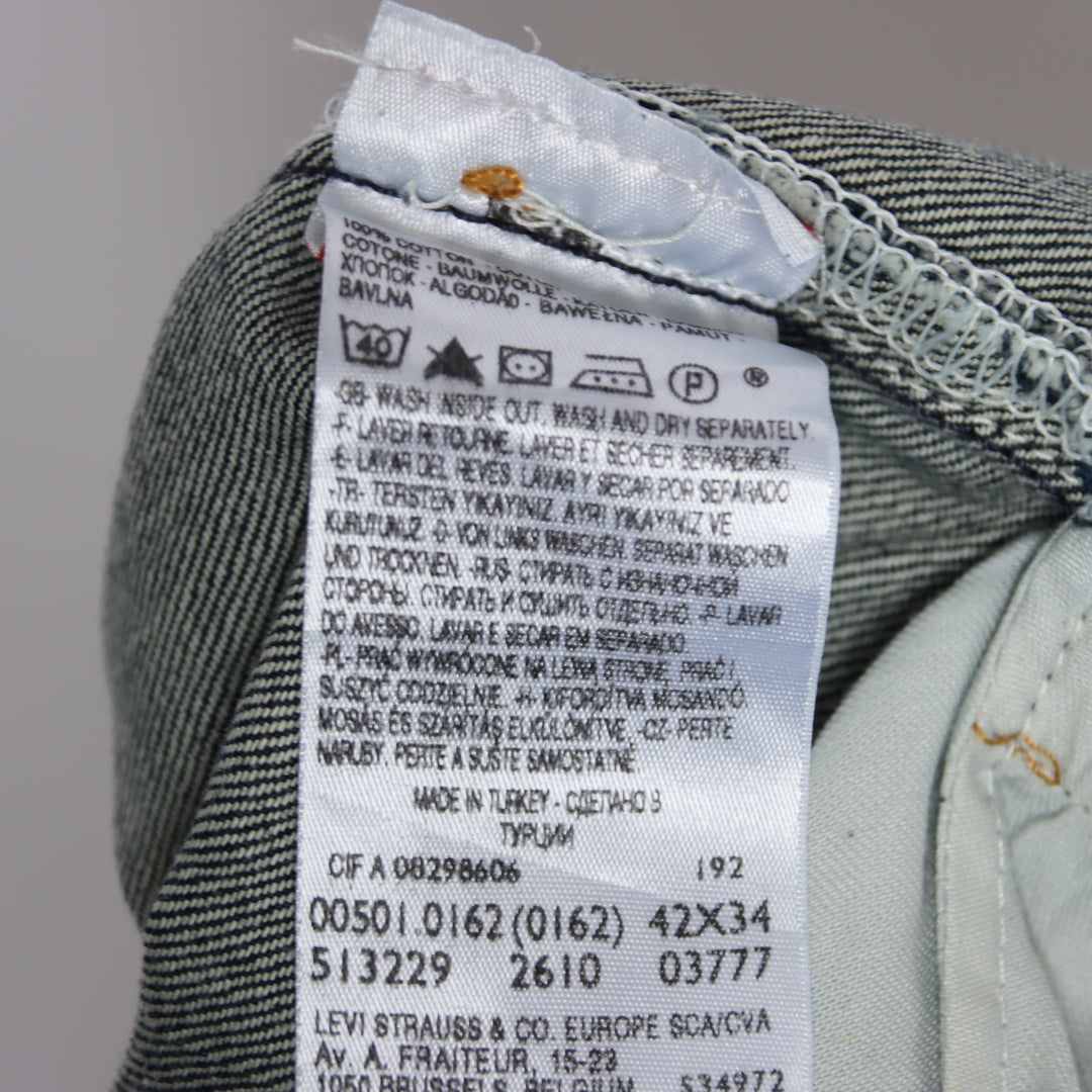Levi's 501 regular fit W42 L34 jeans vintage in denim da uomo
