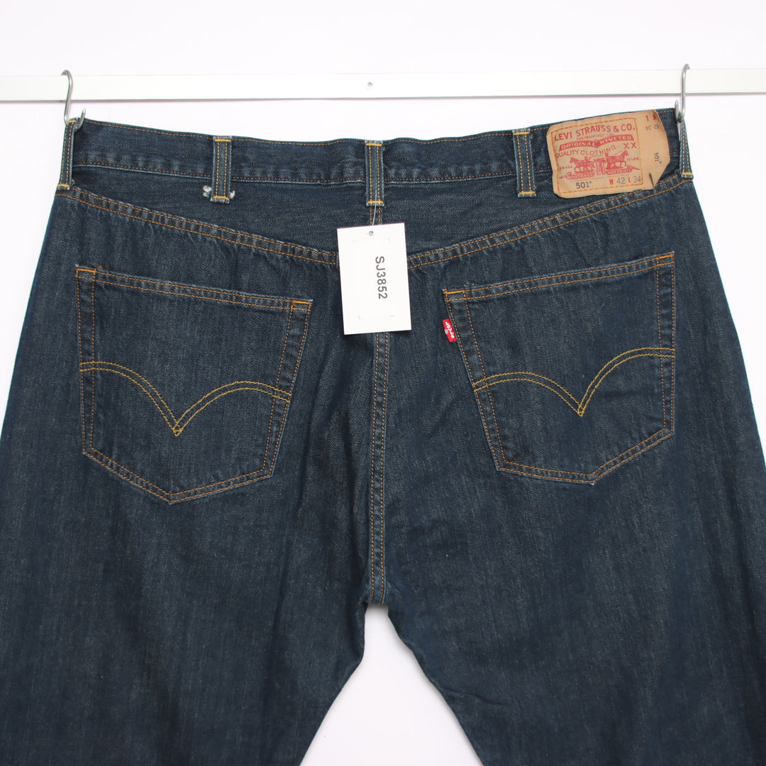 Levi's 501 regular fit W42 L34 jeans vintage in denim da uomo