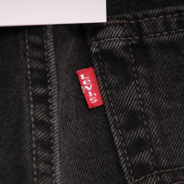 Levi's 505 Regular Fit Jeans Vintage Nero W32 L32 Uomo Made in USA