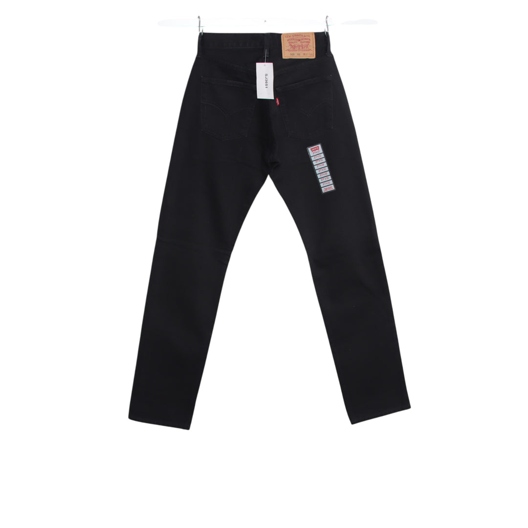 Levi's 505 standard fit W27 L32 jeans vintage in denim nero da donna deadstock w/tags