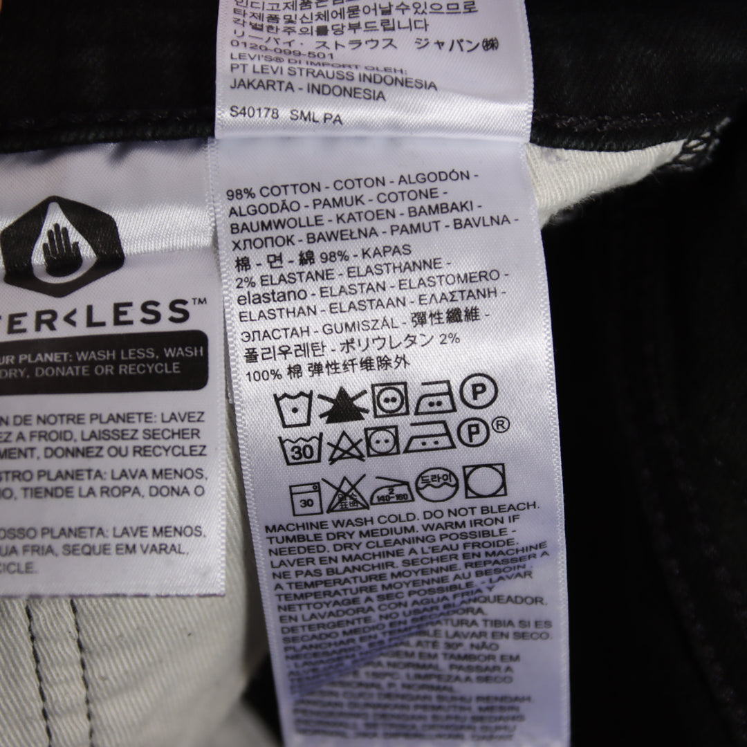 Levi's 510 slim fit W30 L32 jeans vintage in denim nero unisex