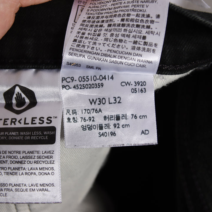 Levi's 510 slim fit W30 L32 jeans vintage in denim nero unisex