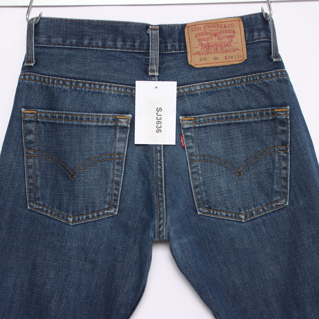 Levi's 516 flare bootcut W28 L34 jeans vintage in denim da donna