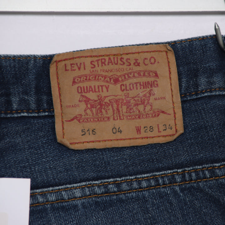 Levi's 516 flare bootcut W28 L34 jeans vintage in denim da donna