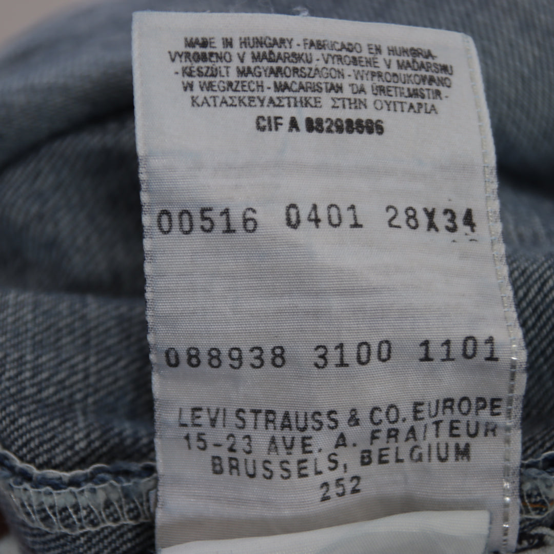 Levi's 516 flare bootcut W28 L34 jeans vintage in denim da donna