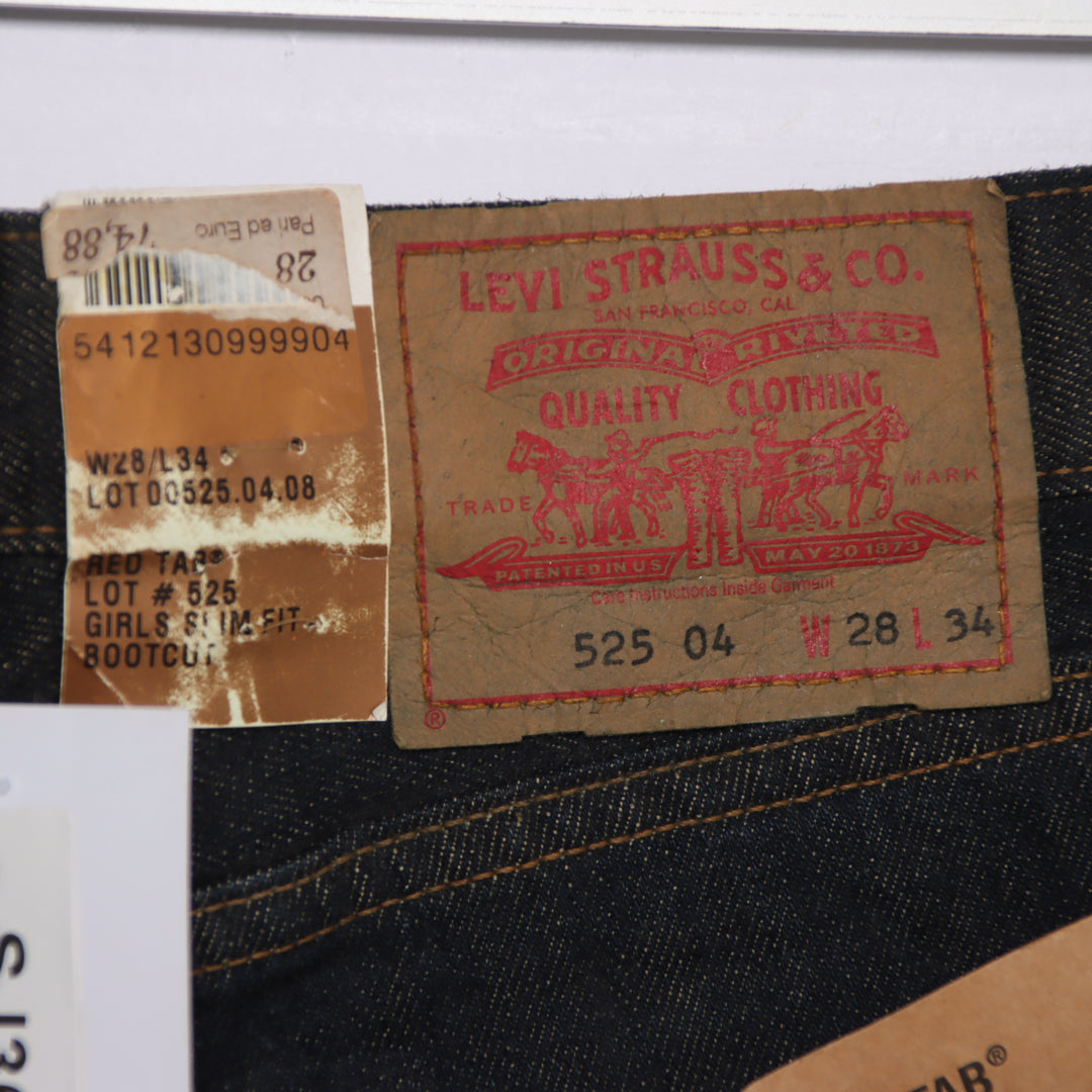 Levi's 525 bootcut W28 L34 jeans vintage in denim da donna deadstock w/tags