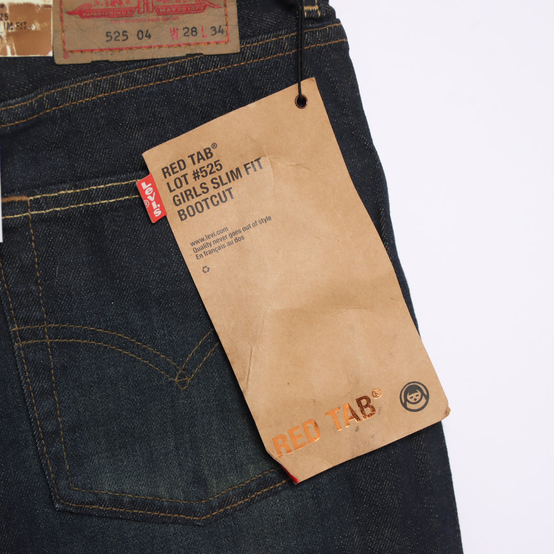 Levi's 525 bootcut W28 L34 jeans vintage in denim da donna deadstock w/tags