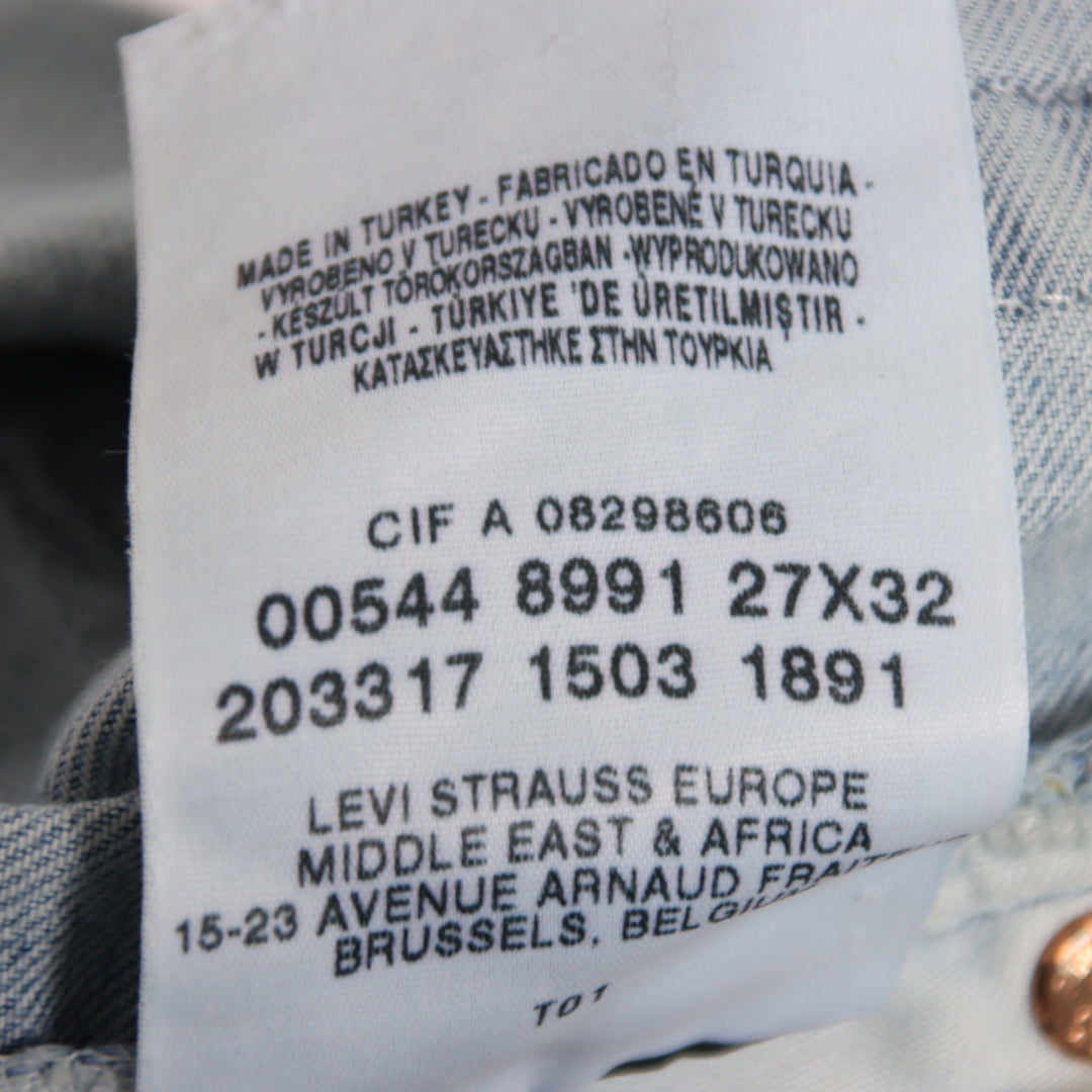 Levi's 544 W27 L32 jeans custom vintage in denim da donna