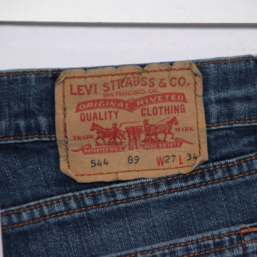 Levi's 544 flare bootcut W27 L34 jeans vintage in denim da donna