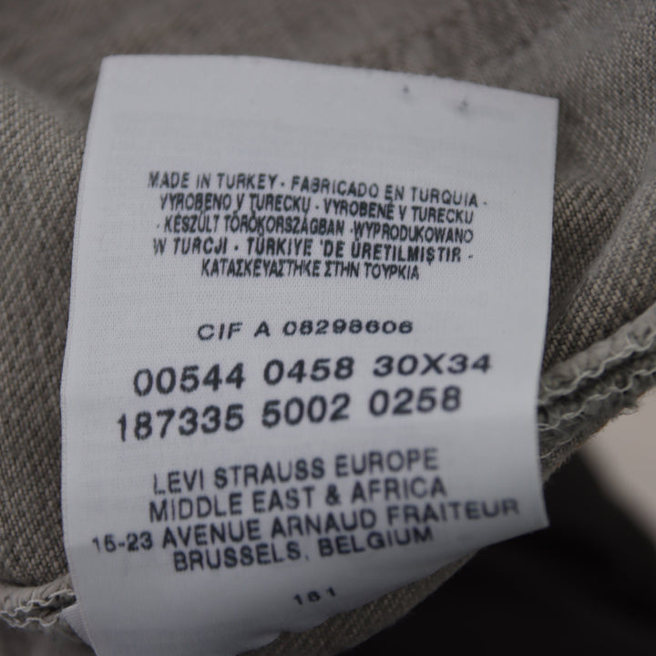 Levi's 544 flare bootcut W30 L34 jeans vintage in denim grigio unisex
