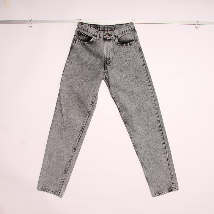 Levi's 550 Jeans Vintage Grigio Marmorizzato W31 L34 Uomo Made in USA