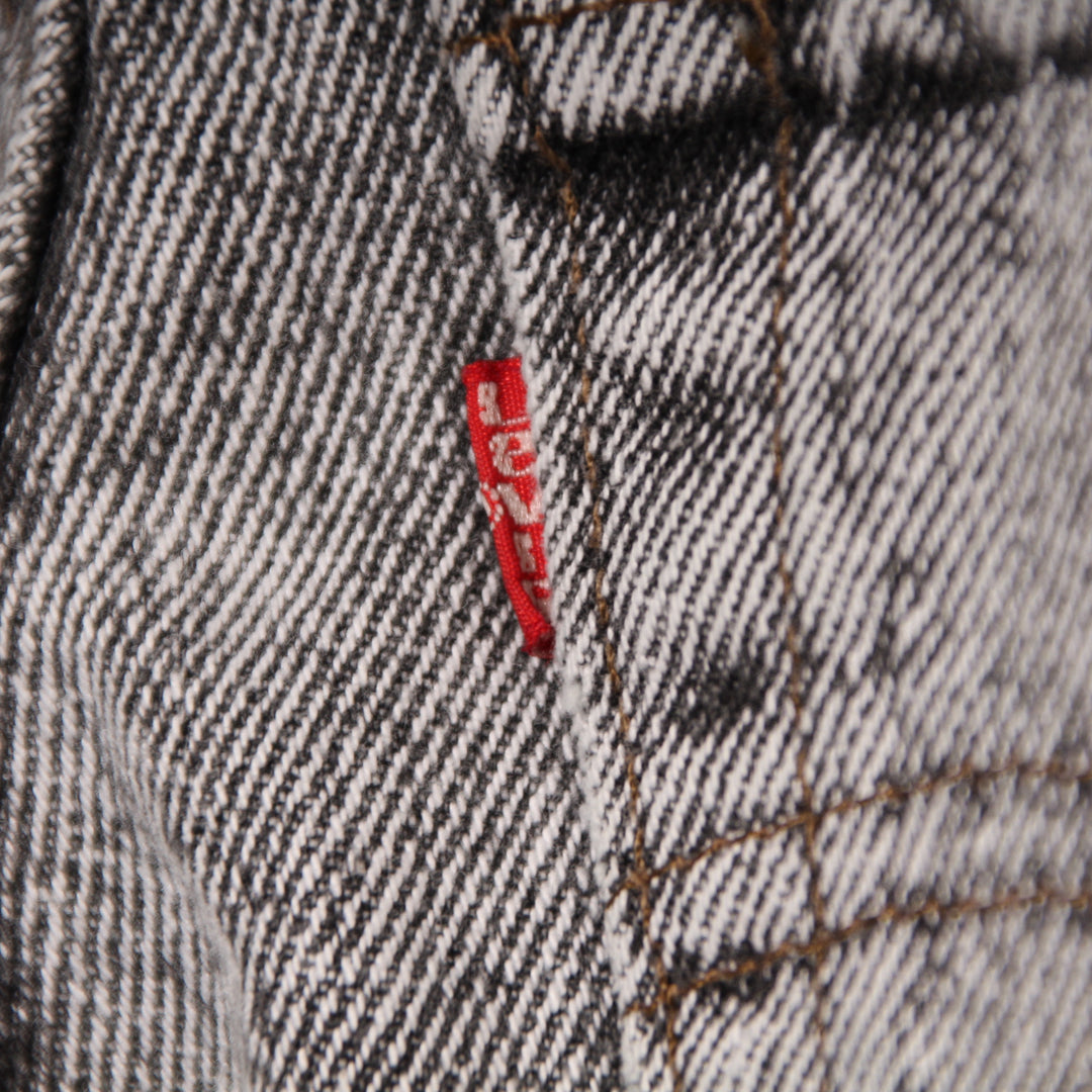Levi's 550 Jeans Vintage Grigio Marmorizzato W31 L34 Uomo Made in USA