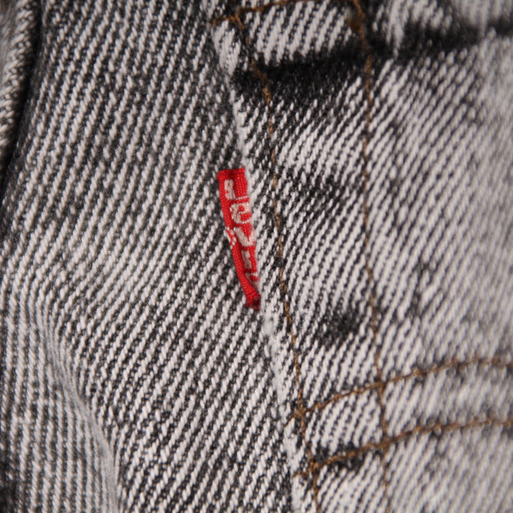 Levi's 550 Jeans Vintage Grigio Marmorizzato W31 L34 Uomo Made in USA