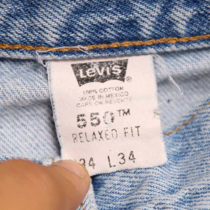Levi's 550 Jeans Vintage Denim W34 L34 Uomo