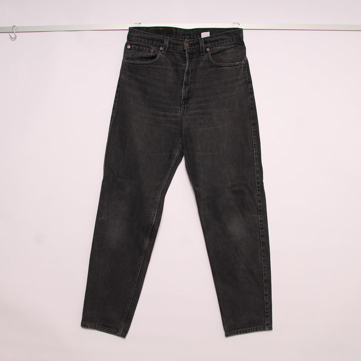 Levi's 550 Relaxed Fit Jeans Vintage Nero W33 L32 Uomo Made in USA