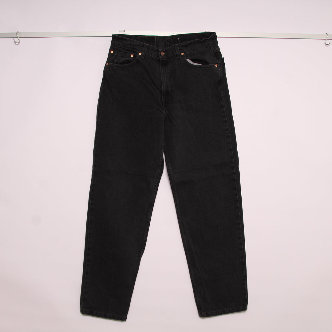 Levi's 550 Relaxed Fit Jeans Vintage Nero W36 L34 Uomo Made in USA