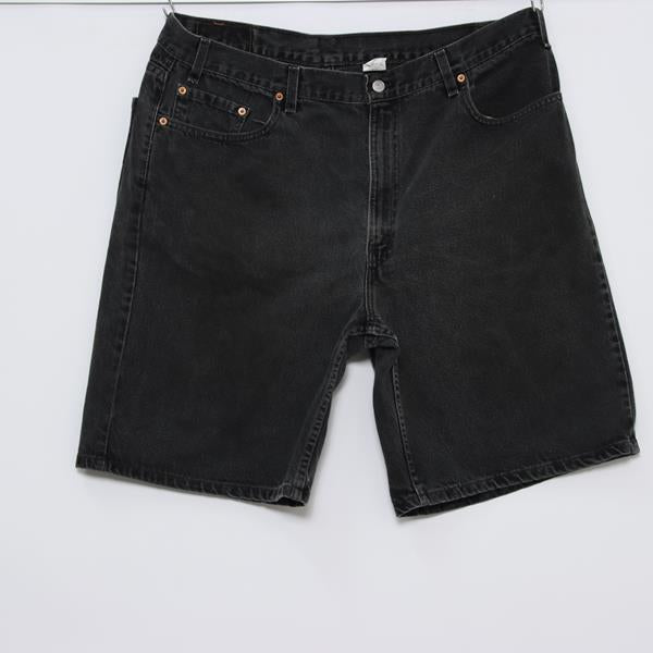 Levi's 550 Relaxed bermuda di jeans nero W42 L00 uomo made in USA