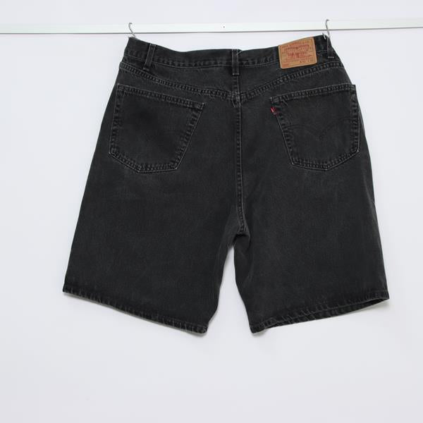 Levi's 550 Relaxed bermuda di jeans nero W42 L00 uomo made in USA