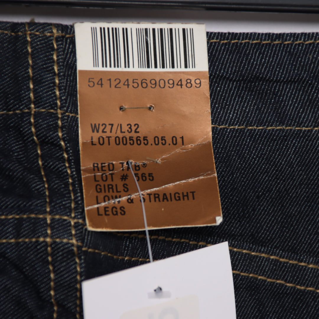 Levi's 565 Low 1 Straight W27 L32 jeans vintage in denim da donna deadstock w/tags