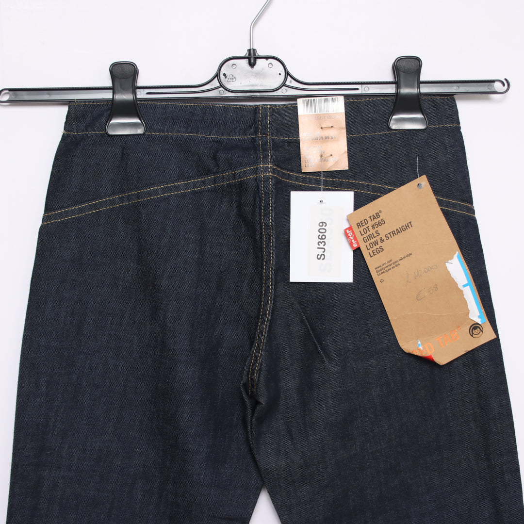 Levi's 565 low 1 straight W26 L32 jeans vintage in denim da donna deadstock w/tags