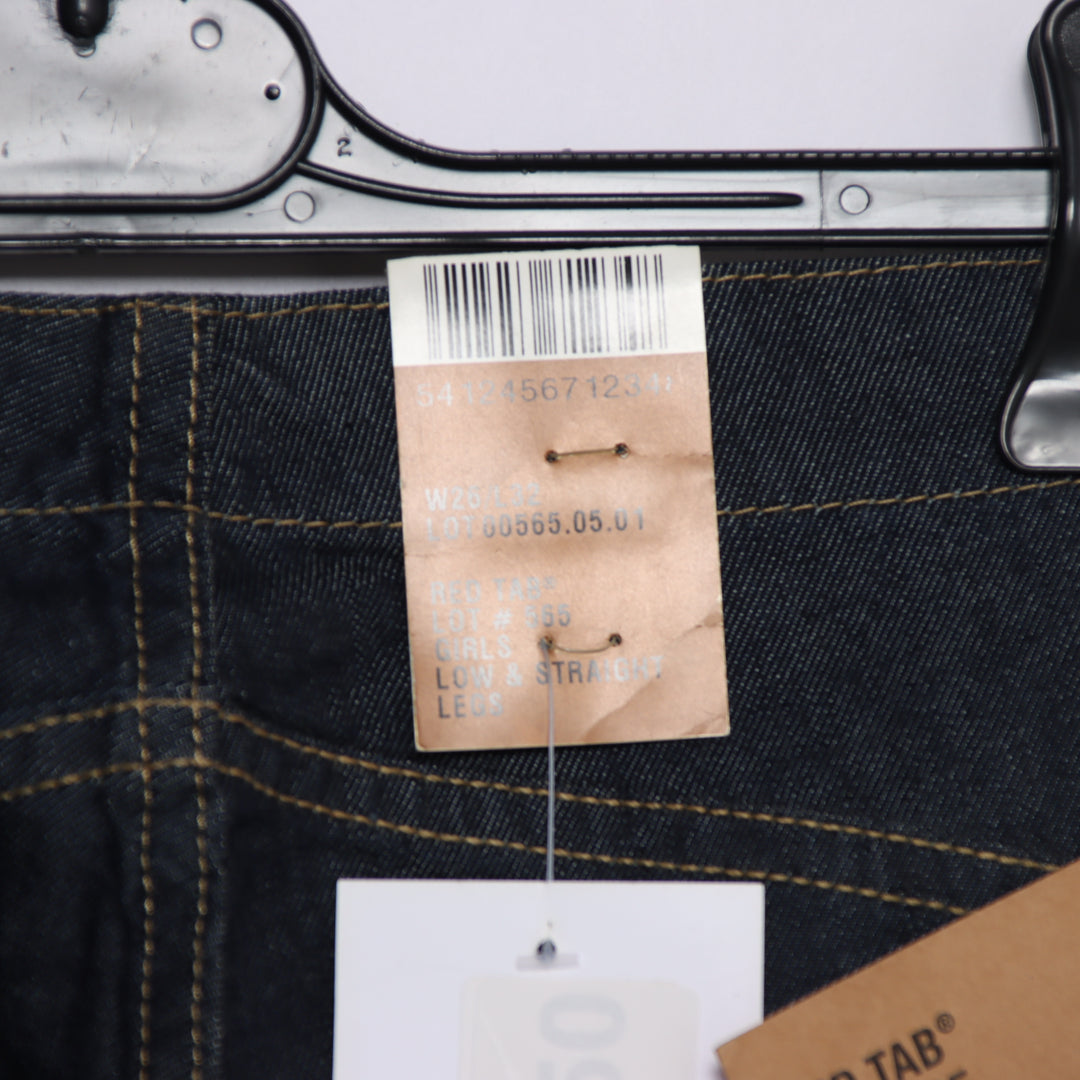 Levi's 565 low 1 straight W26 L32 jeans vintage in denim da donna deadstock w/tags