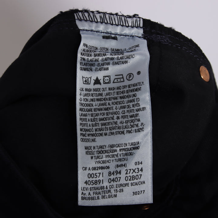 Levi's 571 Slim Fit W27 L34 jeans in denim blu da donna