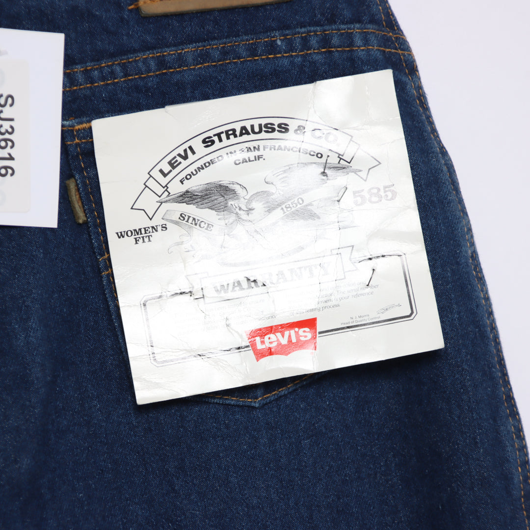 Levi's 585 woman fit W29 L30 jeans vintage in denim da donna deadstock w/tags