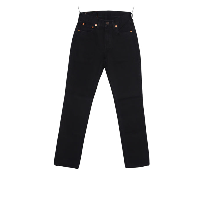 Levi's 595 straight fit W26 L32 jeans vintage in denim nero da donna deadstock w/tags