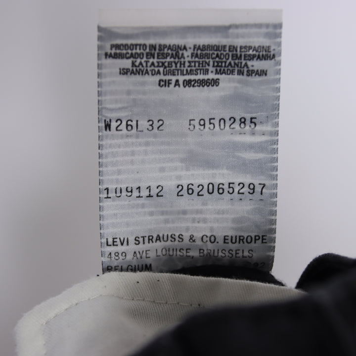 Levi's 595 straight fit W26 L32 jeans vintage in denim nero da donna deadstock w/tags