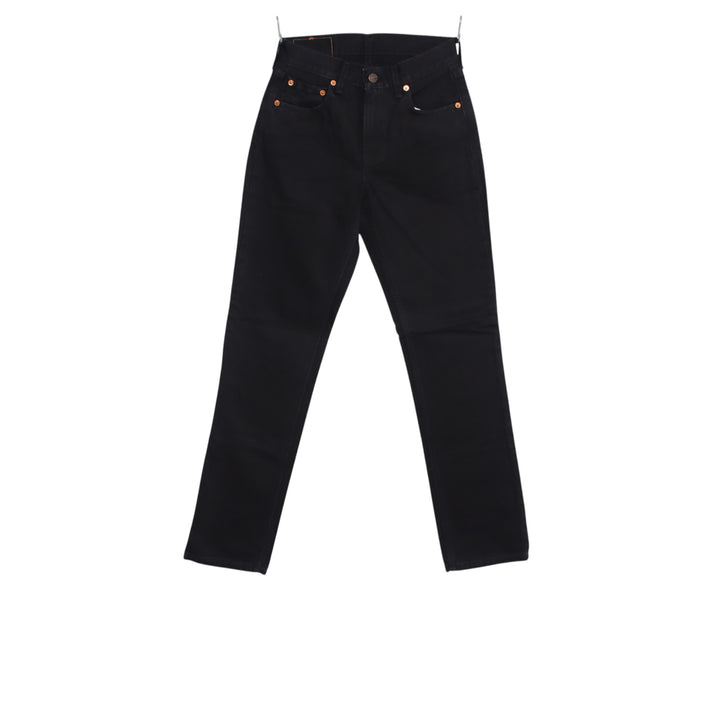 Levi's 595 straight fit W27 L32 jeans vintage in denim nero da donna deadstock w/tags