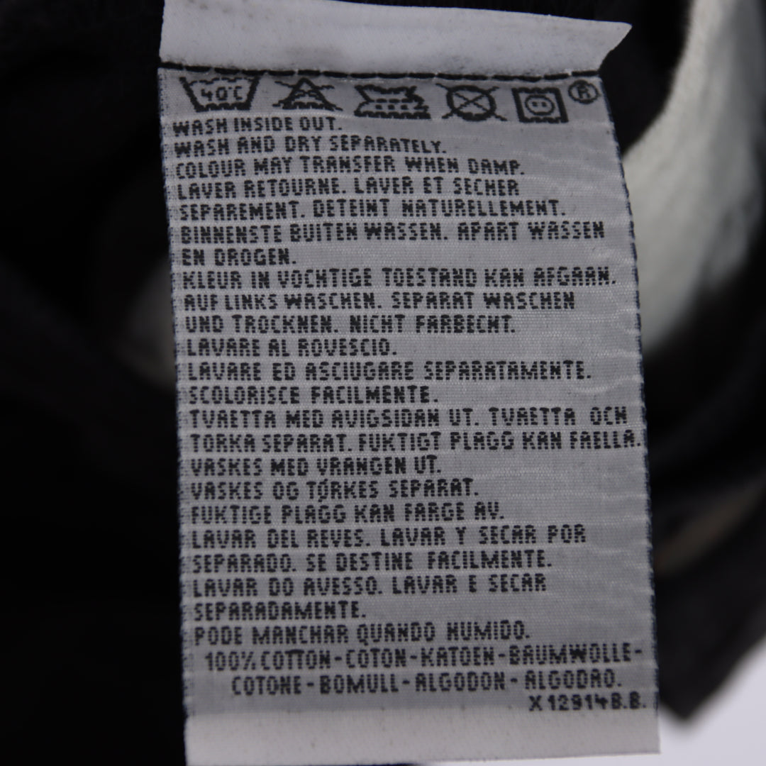 Levi's 595 straight fit W27 L32 jeans vintage in denim nero da donna deadstock w/tags