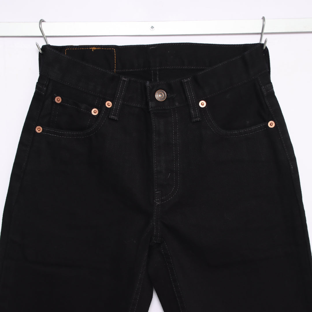 Levi's 595 straight fit W27 L32 jeans vintage in denim nero da donna deadstock w/tags