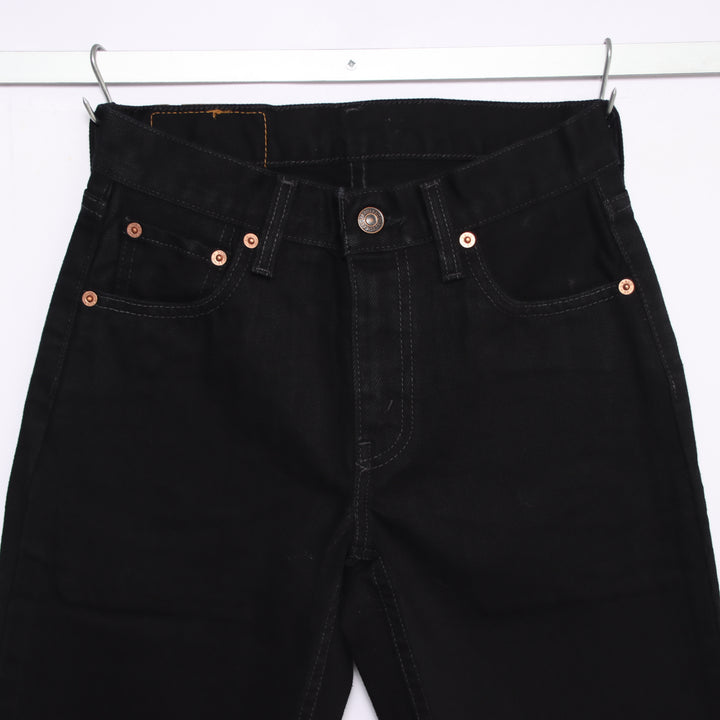 Levi's 595 straight fit W27 L32 jeans vintage in denim nero da donna deadstock w/tags