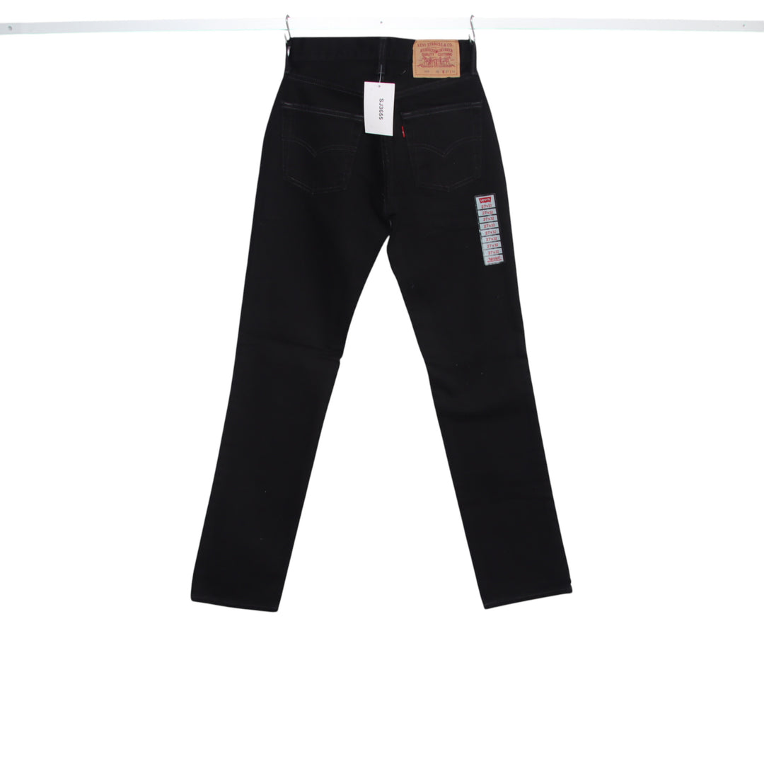 Levi's 595 straight fit W27 L32 jeans vintage in denim nero da donna deadstock w/tags