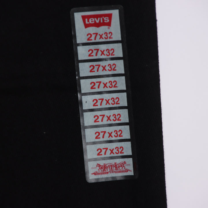Levi's 595 straight fit W27 L32 jeans vintage in denim nero da donna deadstock w/tags
