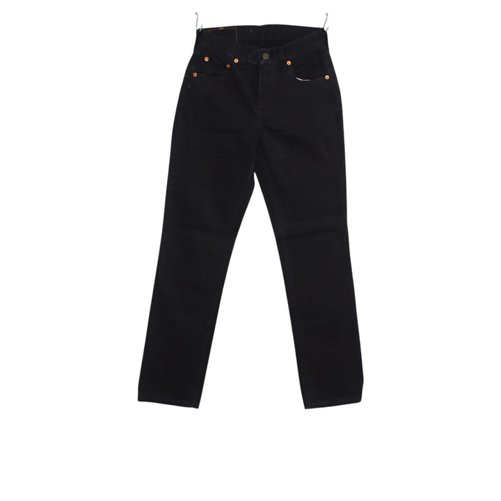 Levi's 595 straight fit W27 L32 jeans vintage in denim nero da donna deadstock w/tags