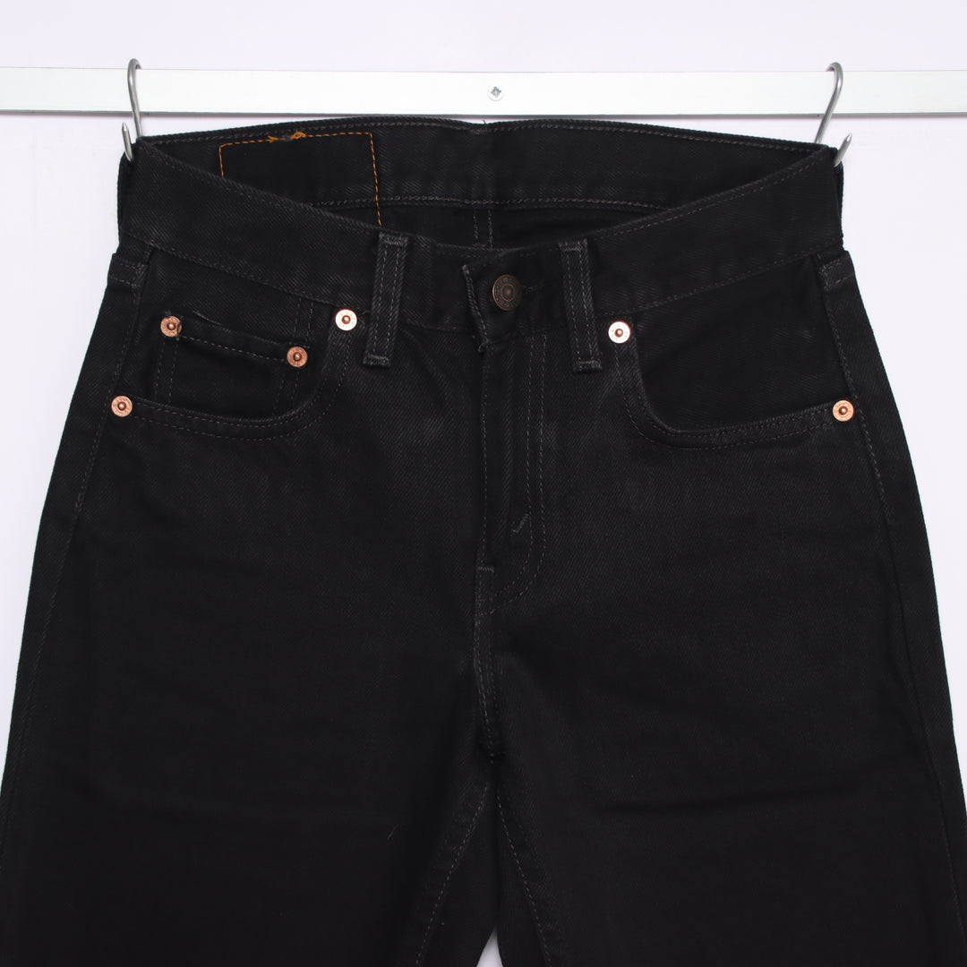 Levi's 595 straight fit W27 L32 jeans vintage in denim nero da donna deadstock w/tags