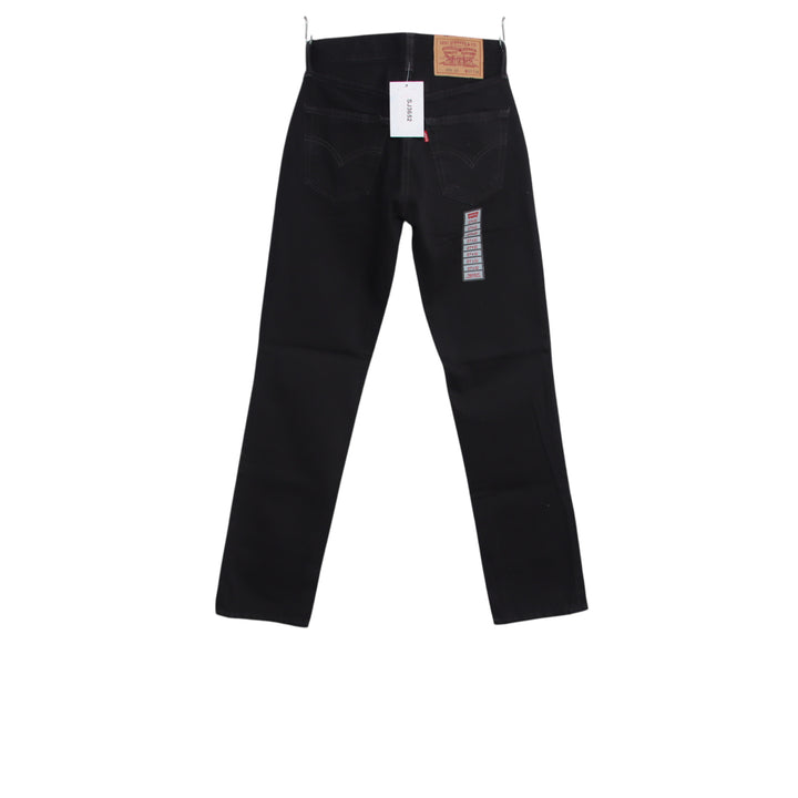 Levi's 595 straight fit W27 L32 jeans vintage in denim nero da donna deadstock w/tags