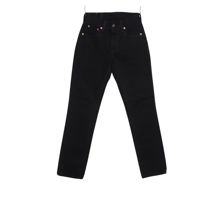 Levi's 595 straight fit W27 L32 jeans vintage in denim nero da donna deadstock w/tags