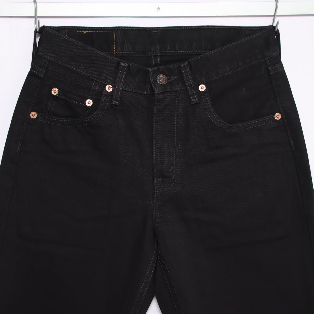 Levi's 595 straight fit W28 L30 jeans vintage in denim nero da donna deadstock w/Tags