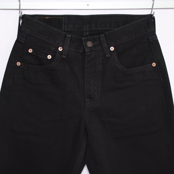 Levi's 595 straight fit W28 L30 jeans vintage in denim nero da donna deadstock w/Tags