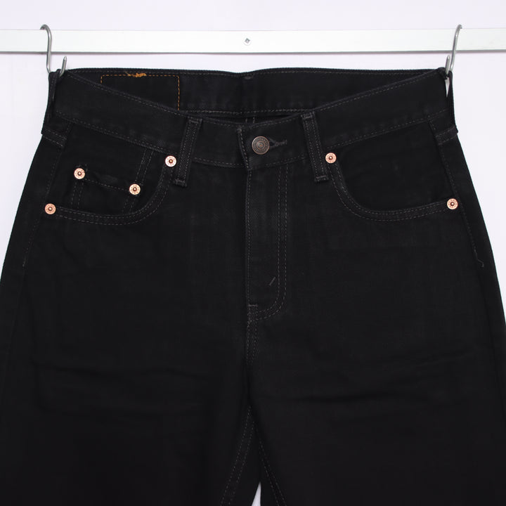 Levi's 595 straight fit W28 L30 jeans vintage in denim nero da donna deadstock w/tags