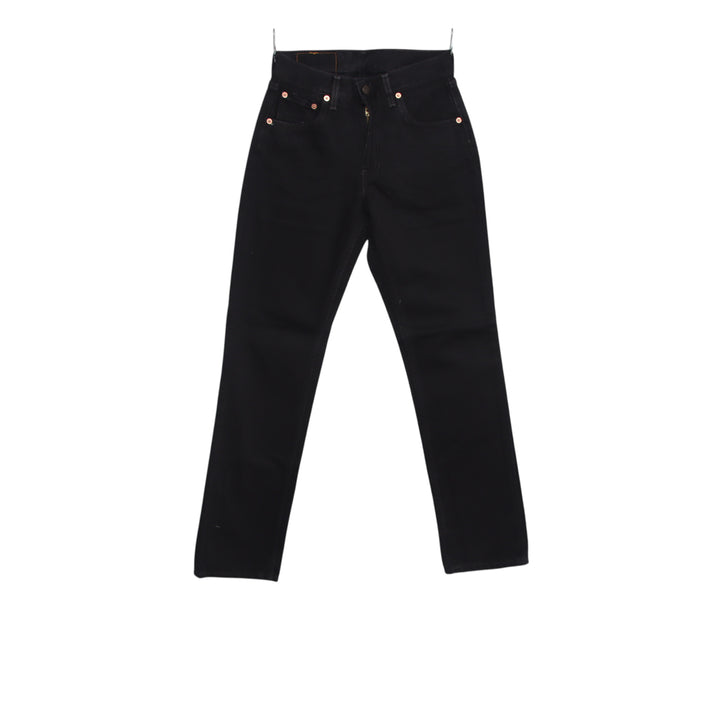 Levi's 595 straight fit W28 L32 jeans vintage in denim nero da donna deadstock